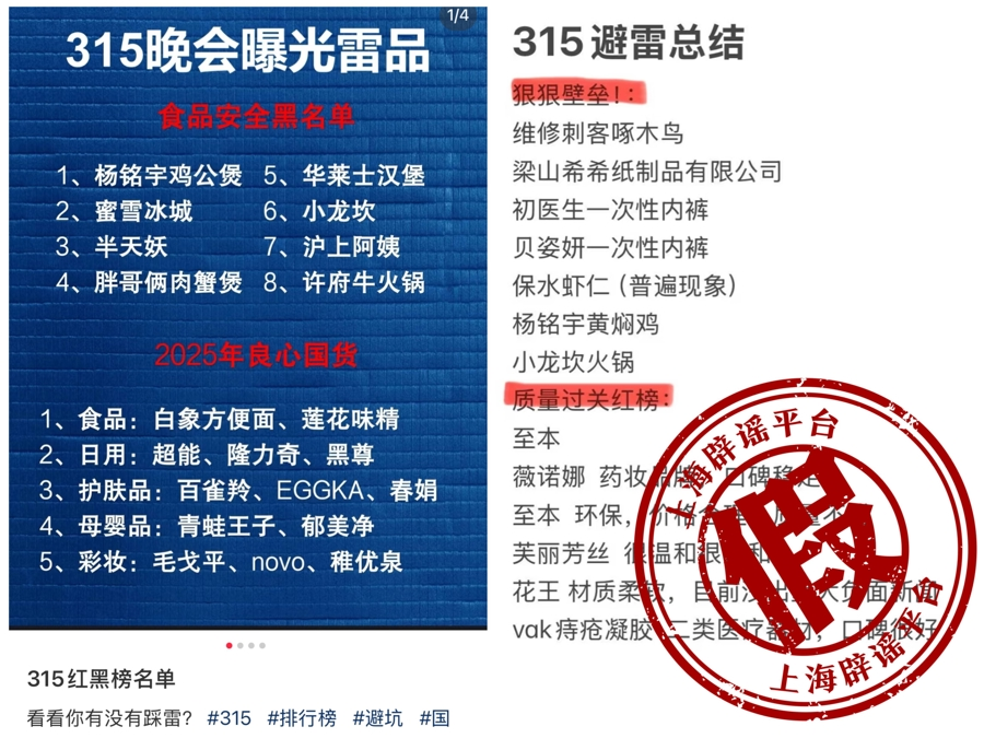“3・15红黑榜”，以“打假”之名行“造假”之实