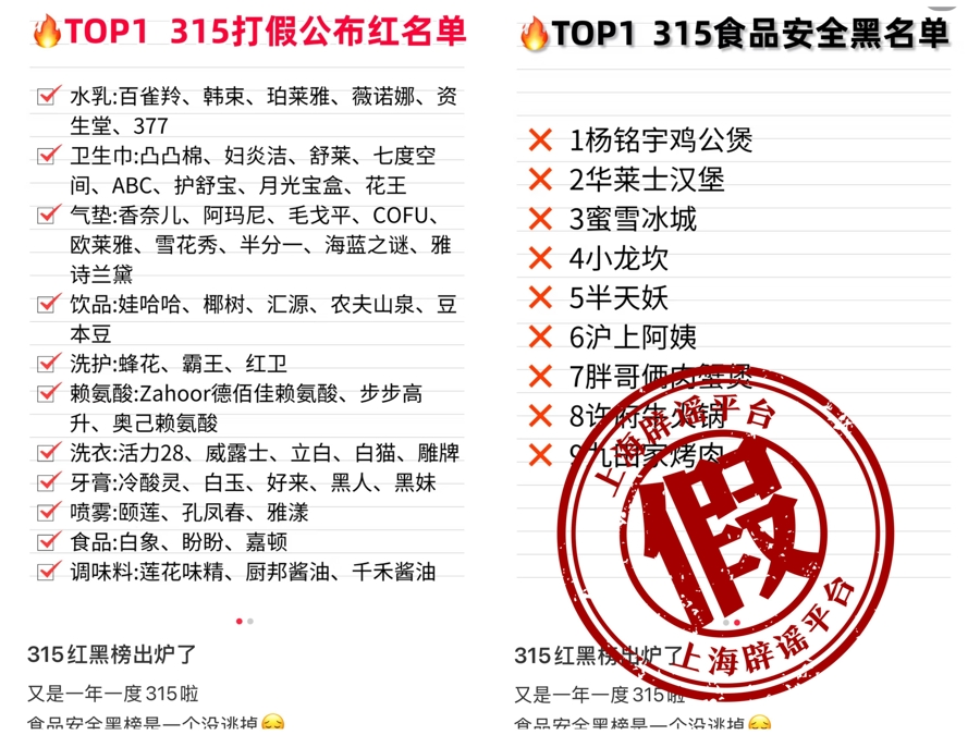 “3・15红黑榜”，以“打假”之名行“造假”之实